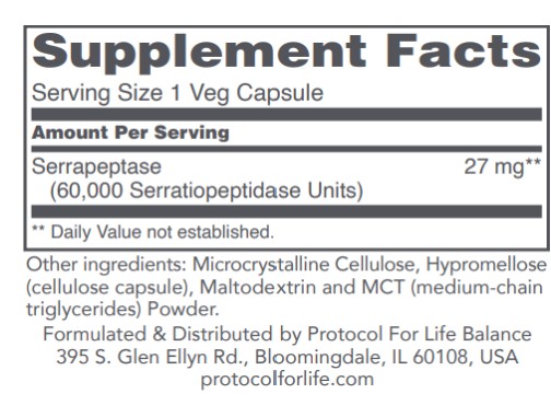 Serrapeptase Ingredients